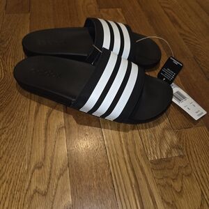 Adidas Black and White UNISEX Slide Sandals W9, M8